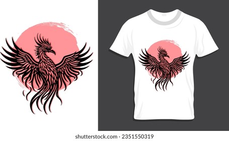  Camiseta con dragón, ilustración vectorial de camisetas y diseño artístico