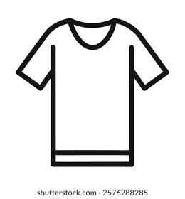 T-shirt drawing a line, white background