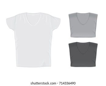  T-shirt. It's easy to change colors. Mock up.  Vector template