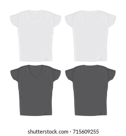  T-shirt. It's easy to change colors. Mock up.  Vector template