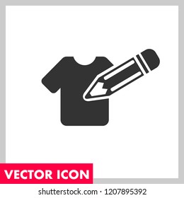 Tshirt edit icon vector