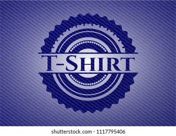 T-Shirt emblem with denim texture