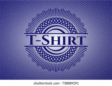 T-Shirt emblem with jean high quality background