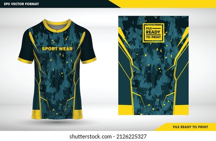 t-shirt e-sport design template, Soccer jersey mockup for football club. jersey rugby pattren army