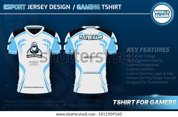 Download Tshirt Esport Design Template Soccer Jersey Stock Vector Royalty Free 1811909560