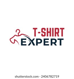 Diseño de logotipo de experto en camisetas Texto Palabra con marca de texto simple concepto simple e impresionante plantilla de vector