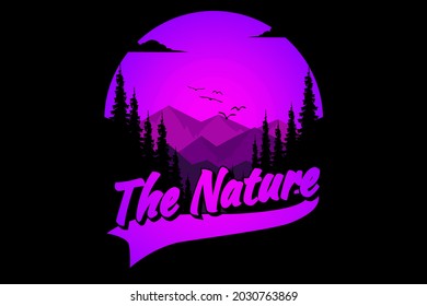 T-shirt explore nature mountain deer pine tree vintage