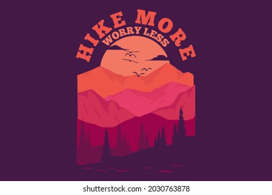 T-shirt explore nature mountain deer pine tree vintage