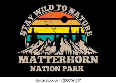 T-shirt explore nature mountain deer pine tree vintage