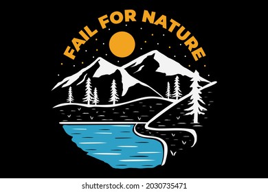 T-shirt fail for nature mountain adventure