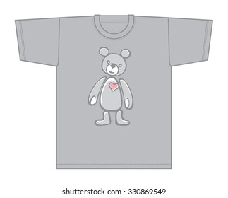 T-shirt with a favorite bear, hilarious characters