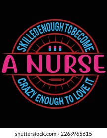A t-shirt featuring a whimsical nurse design, perfect for showing off your appreciation of medical professionals.