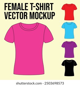 T-shirt female Mockup or template fashion 