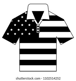 t-shirt with the flag american