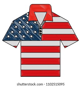 t-shirt with the flag american
