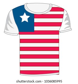 T-shirt flag Liberia