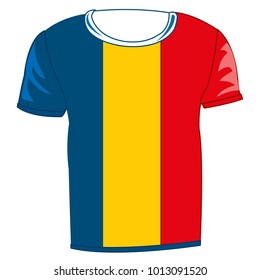 T-shirt with flag Romania