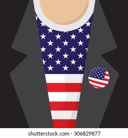 T-Shirt Flag USA Vector Illustration