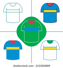 tshirt in flat design style