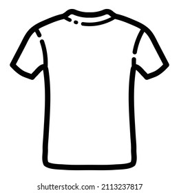 Icono plano de camiseta aislado en fondo blanco