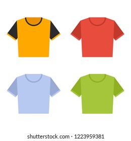 t-shirt flat icon. You can be used t-shirt icon for several purposes like: websites, UI, UX, print templates, presentation templates, promotional materials, info-graphics, web and mobile phone apps.