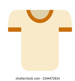 T-shirt flat illustration on white