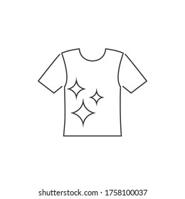 T-shirt flat line icon. Vector icon isolated on white background.