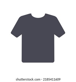 T-shirt with flat and solid color style.
