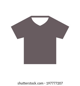 T-shirt Flat Style Icon on White Background. Vector Illustration