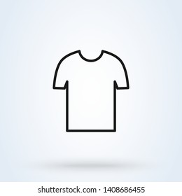 T-shirt flat style. line art Vector illustration icon isolated on white background.