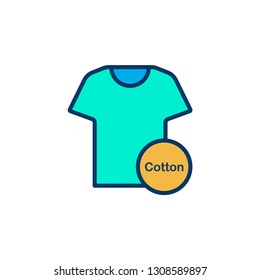 T-shirt flat vector icon sign symbol