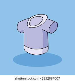 Tshirt Free vector cartoon icon illustration.Fashion Design Signs and Texts icon concept isolated . flat cartoon style