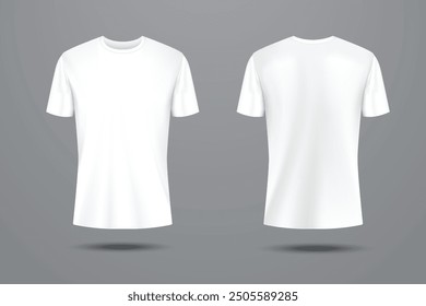 tshirt front and back mockup design template	
