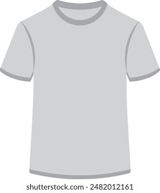 T-shirt front for print demonstration. Minimalist t-shirt print in grayish white