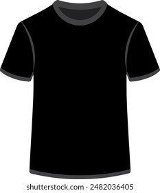 T-shirt front for print demonstration. Minimalist black t-shirt print