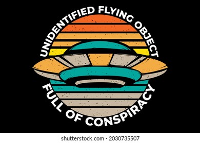 T-shirt full conspiracy flying object
