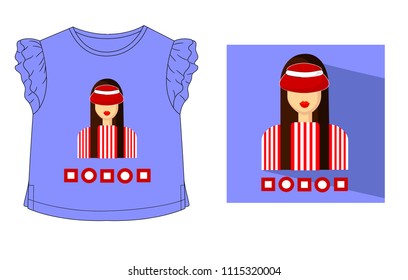 T-shirt girl clothes. 
