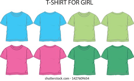 T-shirt for girl patter vector template