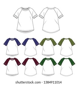 T-shirt for girl vector template