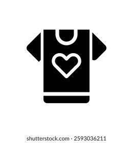 Tshirt Glyph Icon. Tshirt Icon