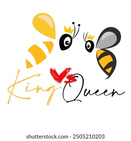 T-Shirt Graphic Art Design for King vs Queen