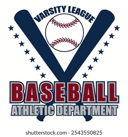 T-shirt graphic design, print stamp, baseball typography emblem, sports logo Creative design, Vector illustration