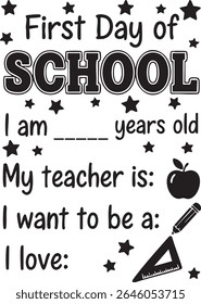 t-shirt graphic inspired by a First Day of School