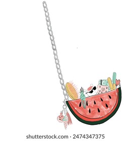 tshirt graphic pattern. watermelon bag pattern and more