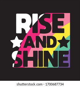tshirt for graphic, rise and shine, vector