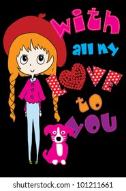 T-shirt graphics / cute cartoon characters / cute graphics for kids / Book illustrations