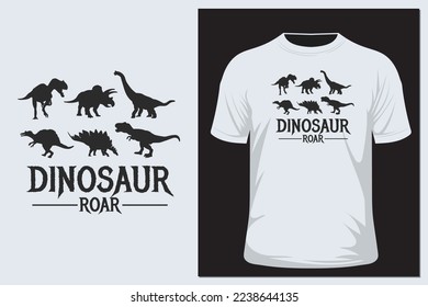 t-shirt graphics with dinosaur, vector illustration.