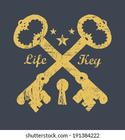 T-shirt graphics / illustration key 