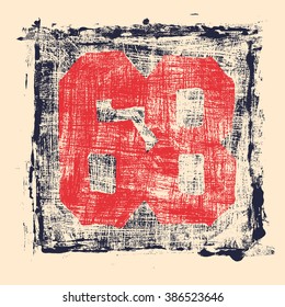 t-shirt graphics, number typography. vector illustration.
