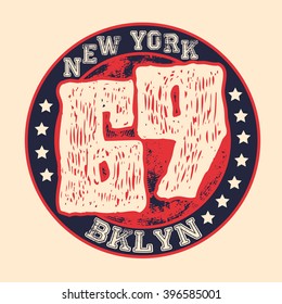 t-shirt graphics, number typography. vector illustration.